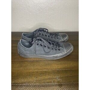 Men’s 10 Converse All Star Low Tops Lace-Up All Black Classic